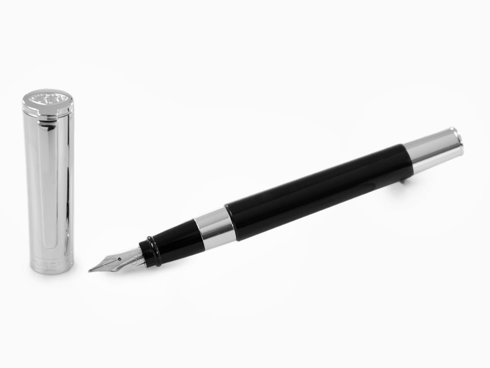 Aurora TU Rollerball pen, Resin, Chrome Trim, Black, T70CN