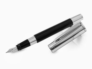 Aurora TU Rollerball pen, Resin, Chrome Trim, Black, T70CN