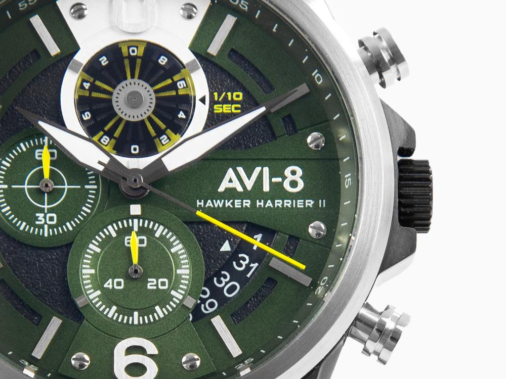 AVI 8 Hawker Harrier II Turbine Edition Quartz Watch Green 45 mm