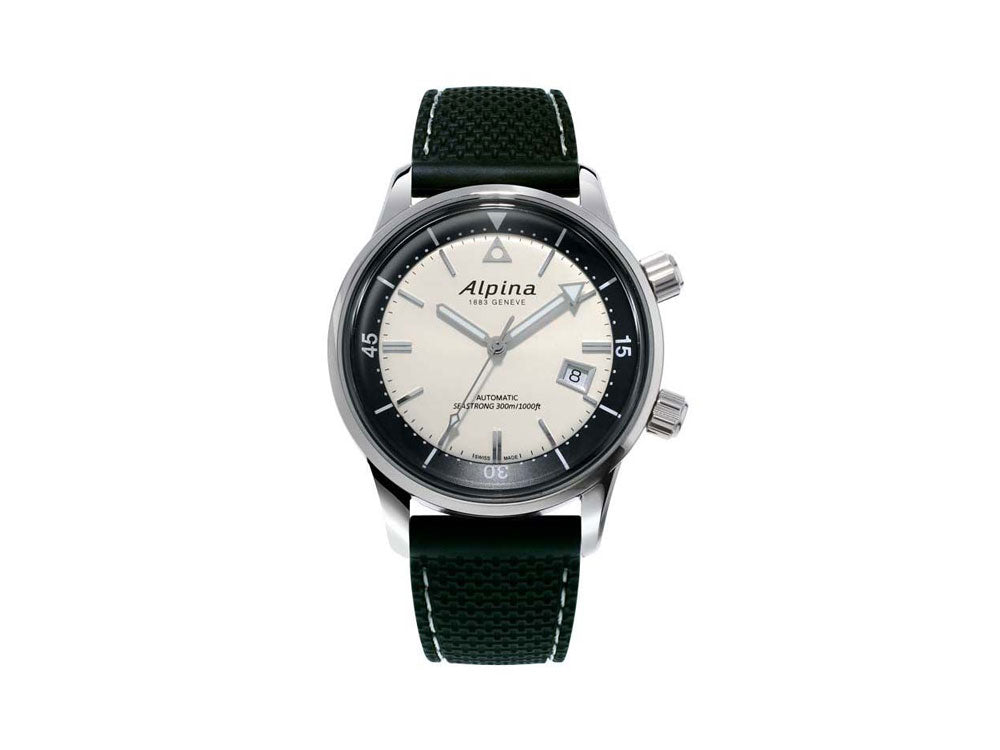 Alpina Seastrong Diver 300 Heritage Automatic Watch, White, 42 mm, 30 atm, Day