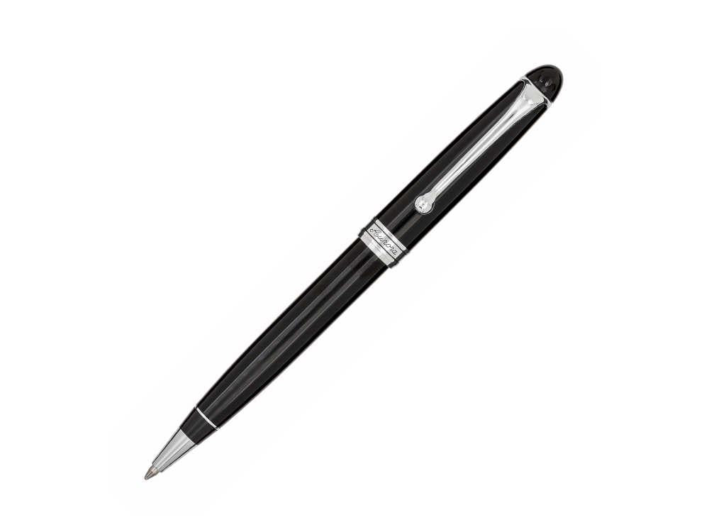 Aurora 88 Ballpoint pen, Resin, Black, Chrome Trim, 830C