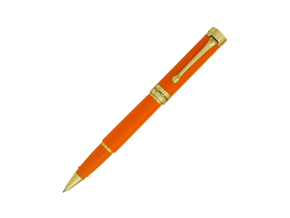 Aurora EDO Rollerball pen, Resin, PVD Gold Trims, Orange, 071-O