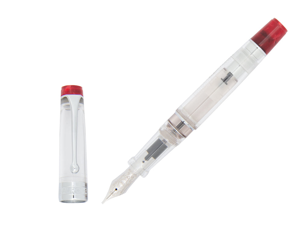 Aurora Optima Red Demonstrator Fountain Pen, Limited Ed, 570RA