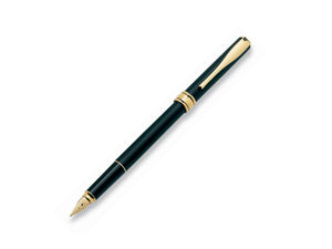 Aurora Magellano Fountain Pen, Resin, Gold plated, Black A12