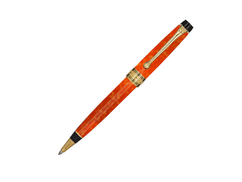 Aurora Optima 2020 Arancio Ballpoint pen, Auroloide, Orange, Gold plated, 998-OR