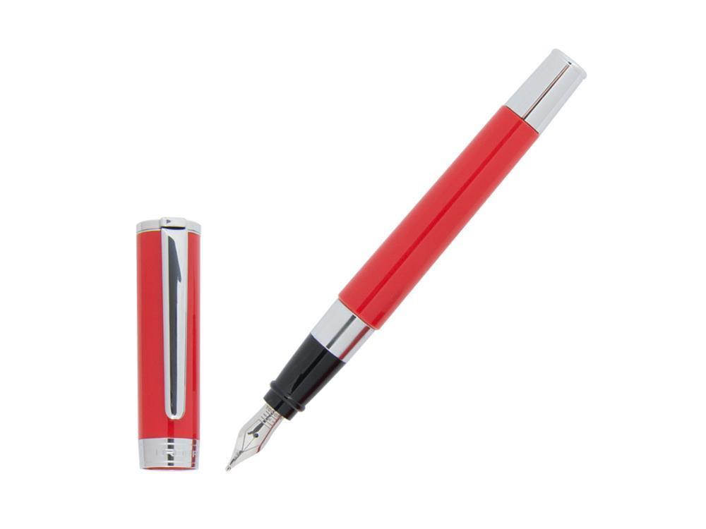 Aurora TU Fountain Pen - Red Resin - Chromed - T11R