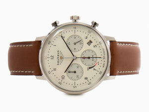 Bauhaus Solar Chronograph Quartz Watch, Beige, 41 mm, Day, 2086-5