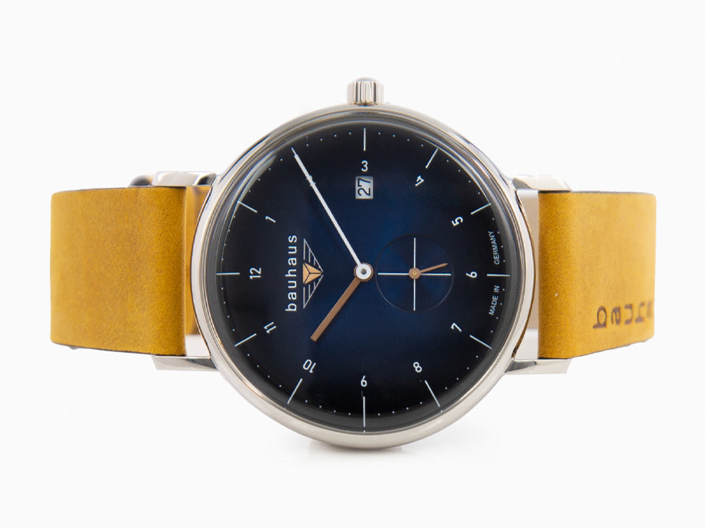 Bauhaus Quartz Watch, Blue, 41 mm, Day, 2130-3