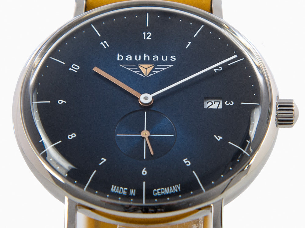 Bauhaus Quartz Watch, Blue, 41 mm, Day, 2130-3