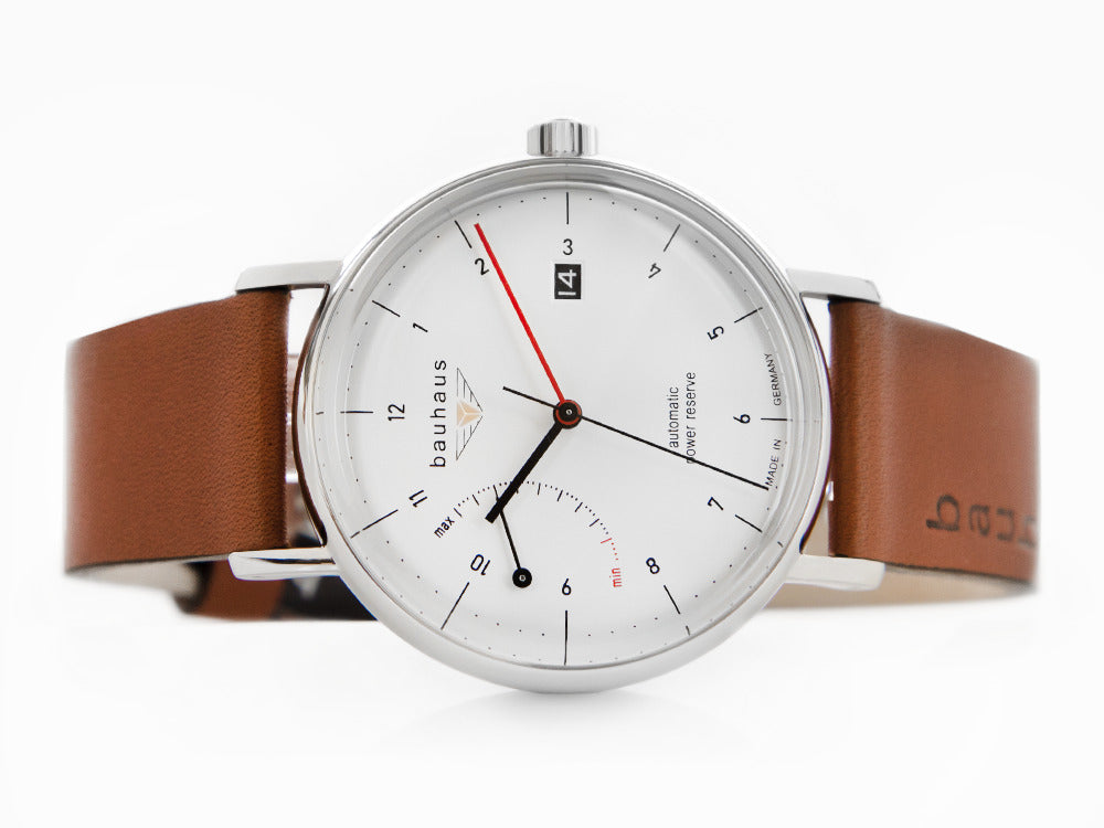 Bauhaus Automatic Watch, White, 41 mm, Day, 2160-1