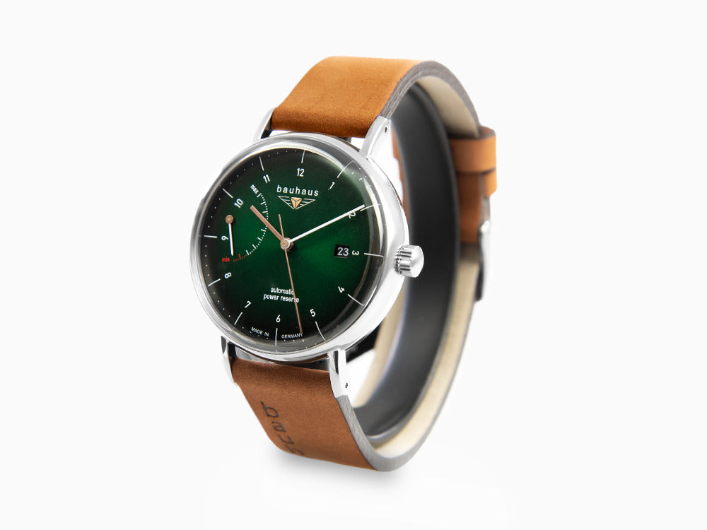 Bauhaus Automatic Watch, Green, 41 mm, Day, 2160-4