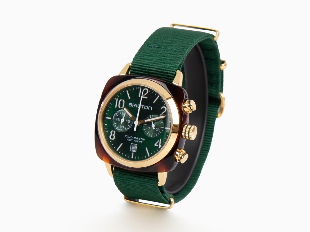 Briston Clubmaster Classic Quartz Watch, Green, 40 mm, 15140.PYA.T.10.NBG