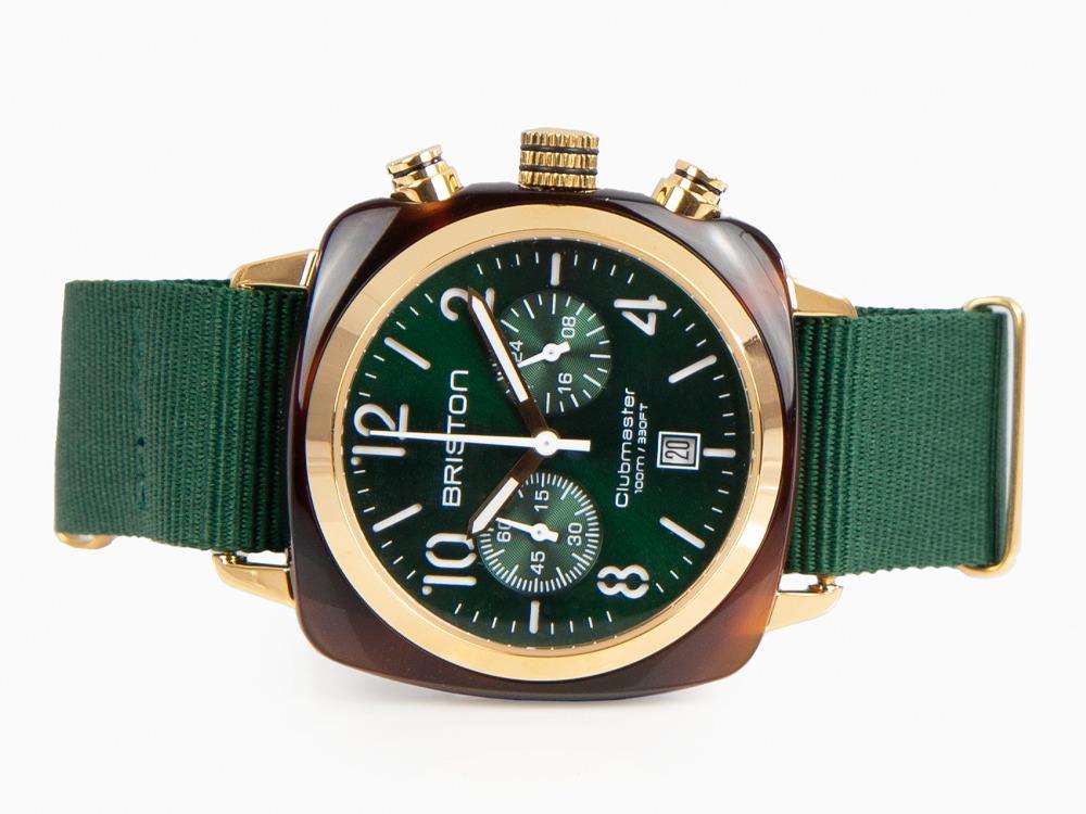 Briston Clubmaster Classic Quartz Watch, Green, 40 mm, 15140.PYA.T.10.NBG