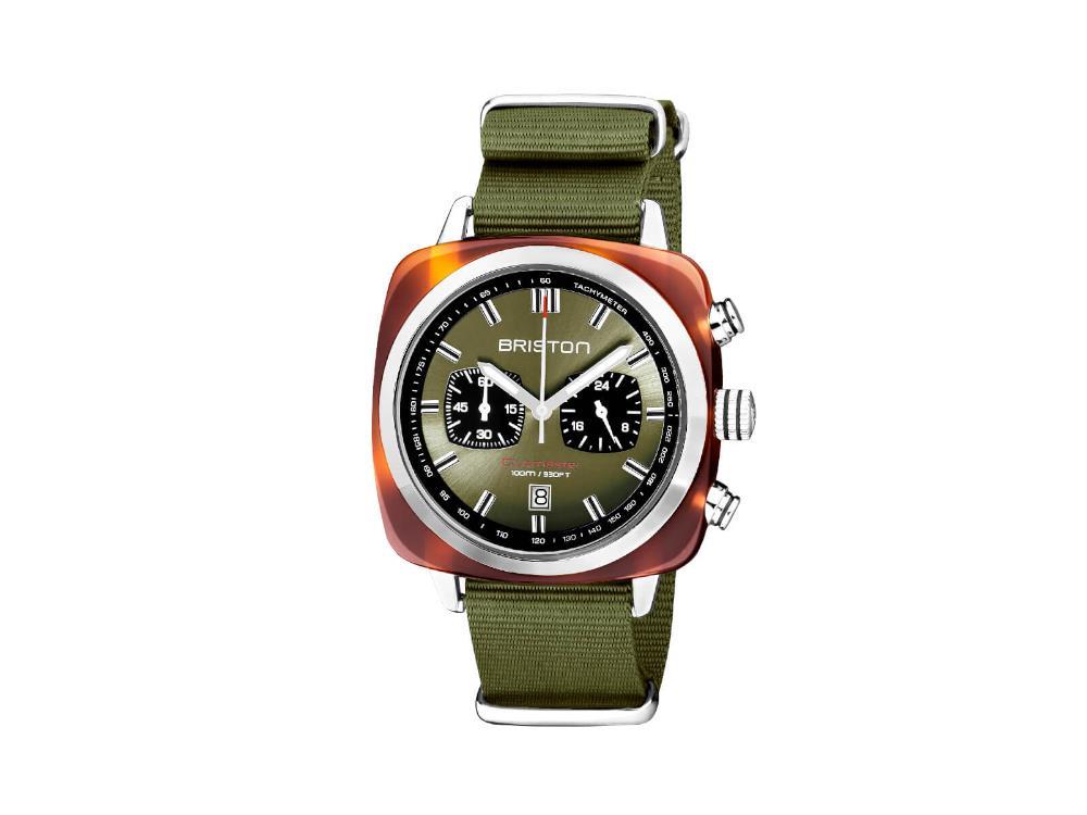 Briston Clubmaster Sport Quartz Watch, Green, 42 mm, 20142.SA.TS.26.NOL