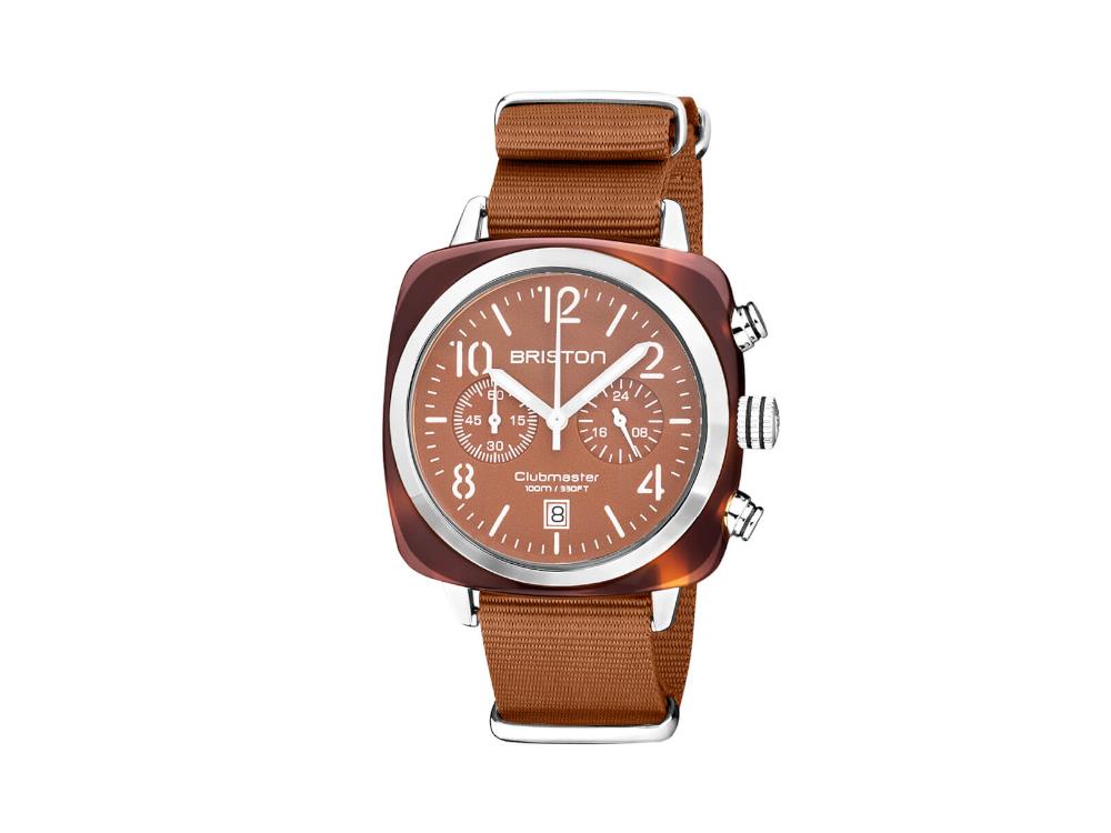 Briston Clubmaster Classic Terracotta Quartz Watch, 40 mm, 20140.SA.T.38.NTC