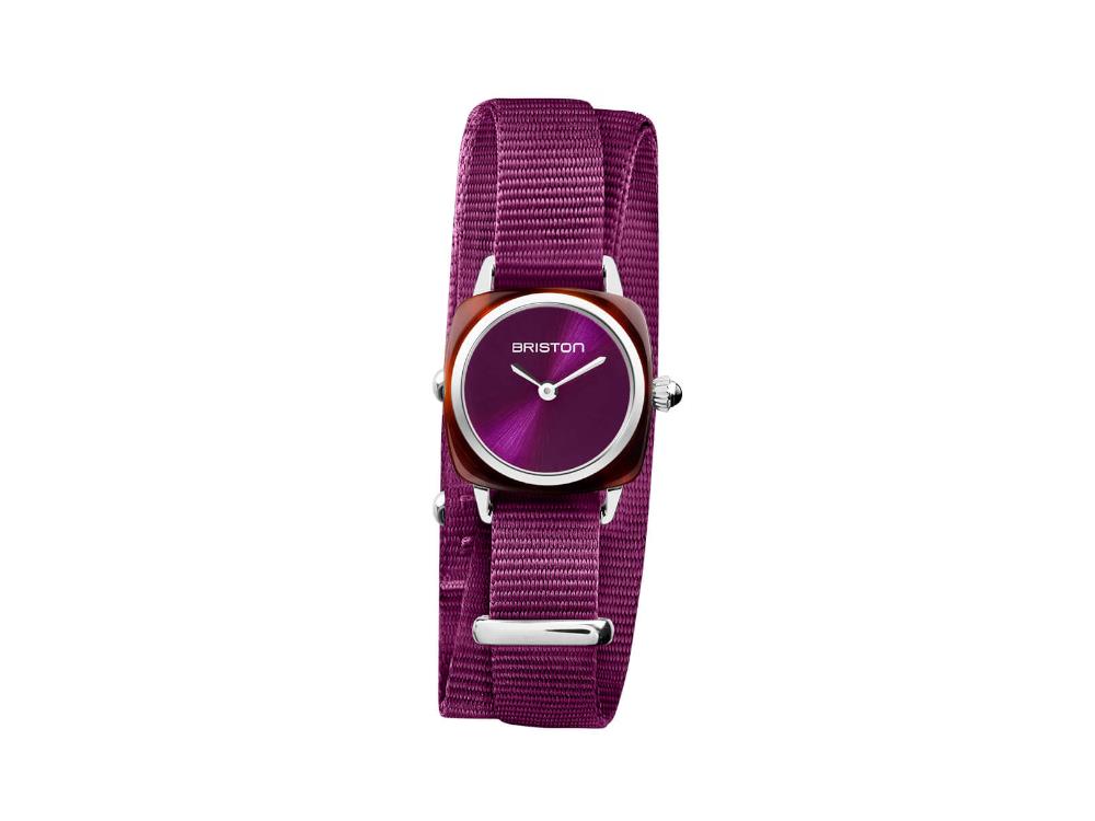 Briston Clubmaster Lady Quartz Watch, Violet, 24 mm, 21924.SA.T.32.NC