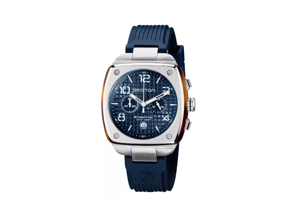 Briston Streamliner Urban Quartz Watch, Blue, 42 mm, 22142.S.T.15.RNB