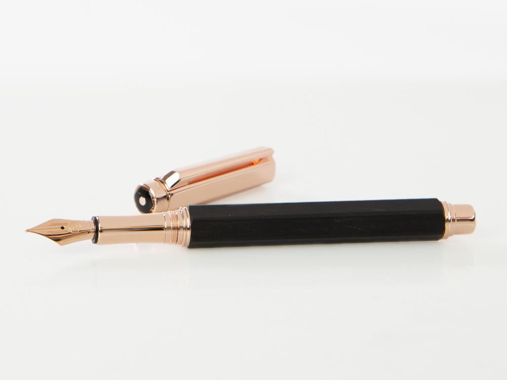 Caran d´Ache Varius Ebony Fountain Pen, PVD Rose Gold, Brown, 4490.142