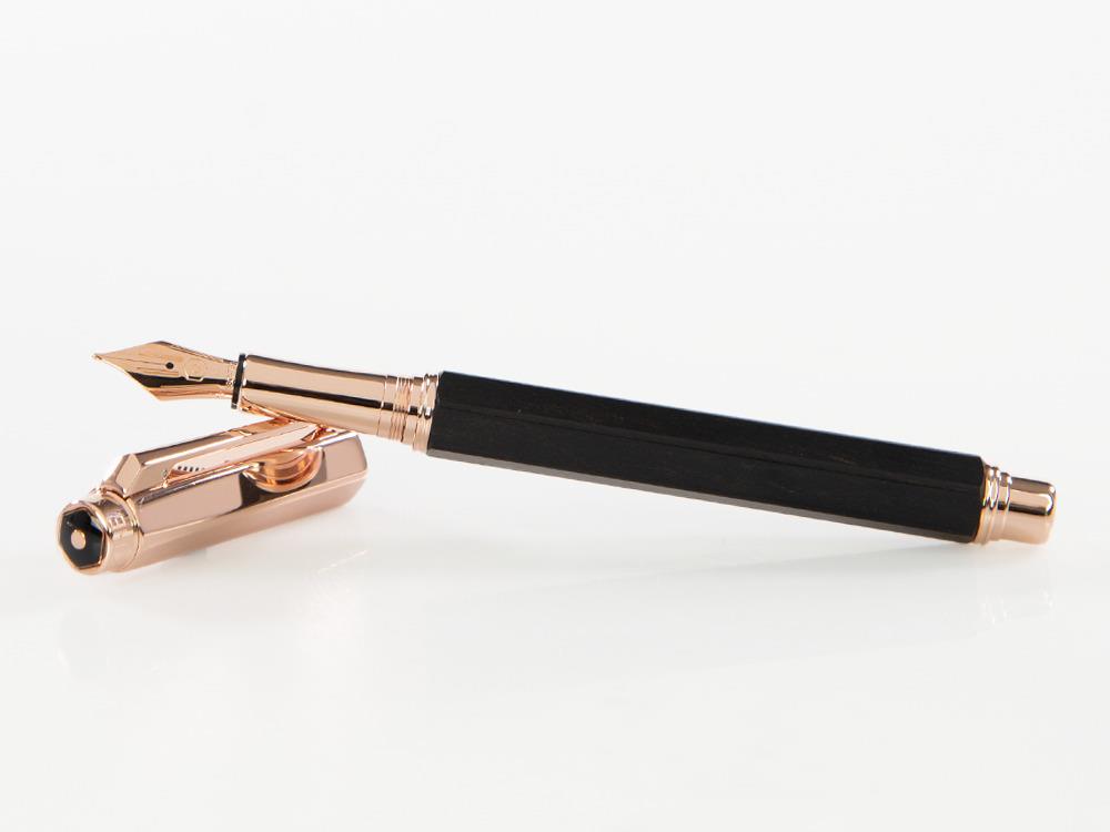 Caran d´Ache Varius Ebony Fountain Pen, PVD Rose Gold, Brown, 4490.142