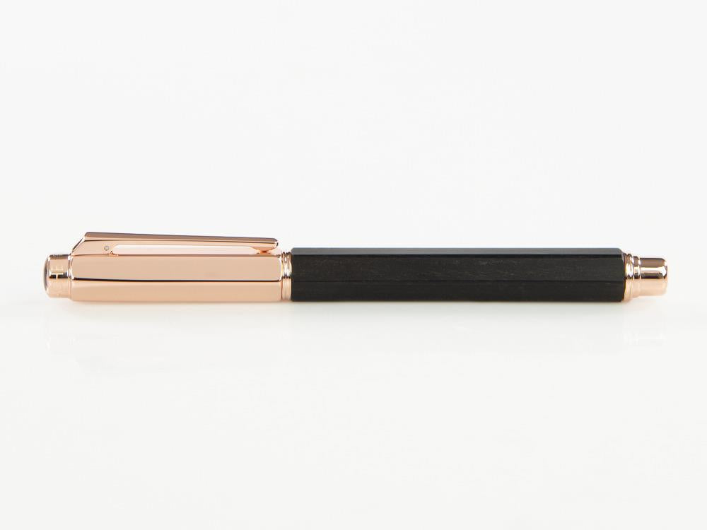 Caran d´Ache Varius Ebony Fountain Pen, PVD Rose Gold, Brown, 4490.142