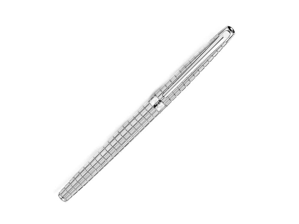 Caran d'Ache Léman Slim Lights Fountain Pen, Rhodium, Silver, 4791.386