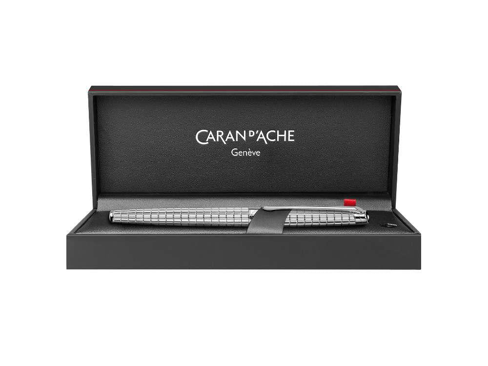 Caran d'Ache Léman Slim Lights Fountain Pen, Rhodium, Silver, 4791.386