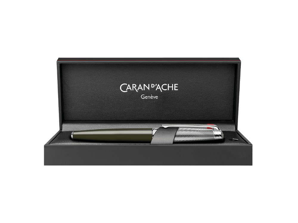 Caran d'Ache Léman Terre d’Ombre Fountain Pen, Lacquer, Green, 4799.016