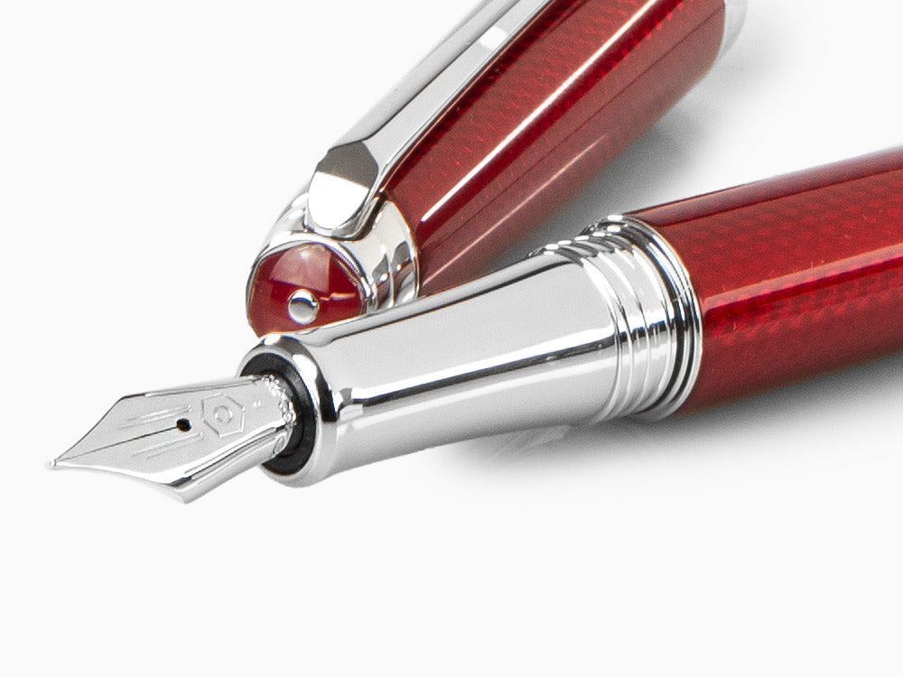 Caran d´Ache Léman Rouge Carmin Fountain Pen, Red, Rhodium, 4799.580