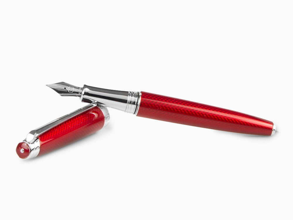 Caran d´Ache Léman Rouge Carmin Fountain Pen, Red, Rhodium, 4799.580