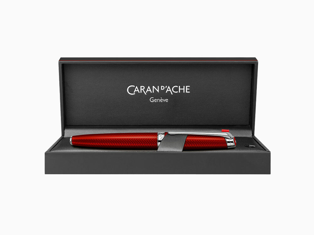 Caran d´Ache Léman Rouge Carmin Fountain Pen, Red, Rhodium, 4799.580