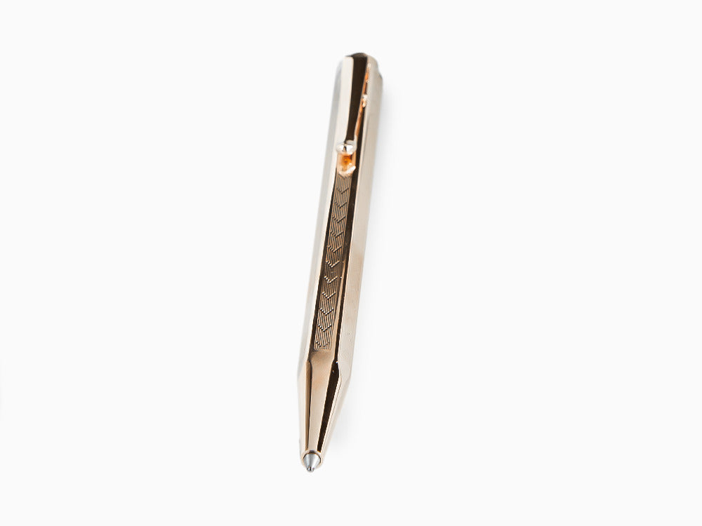 Caran d´Ache Ecridor Chevron Ballpoint pen, Brass, Rose Gold, 898.207