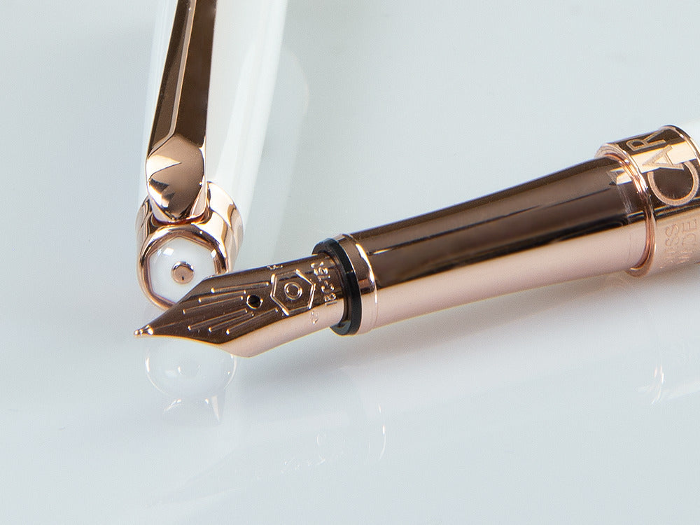 Caran d´Ache Léman Slim White Rosegold Fountain Pen, White, C4791.001