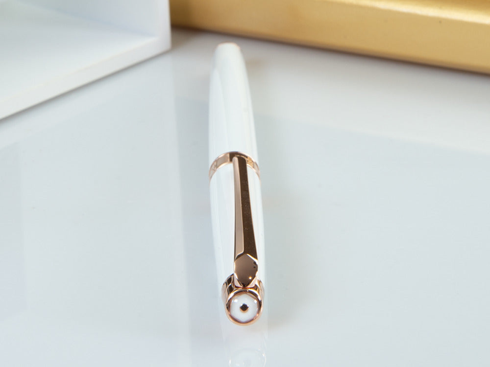 Caran d´Ache Léman Slim White Rosegold Fountain Pen, White, C4791.001