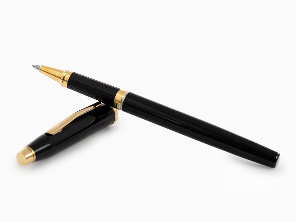 Cross Century II Rollerball pen, Lacquer, Black, 23K Gold plated, 414-1