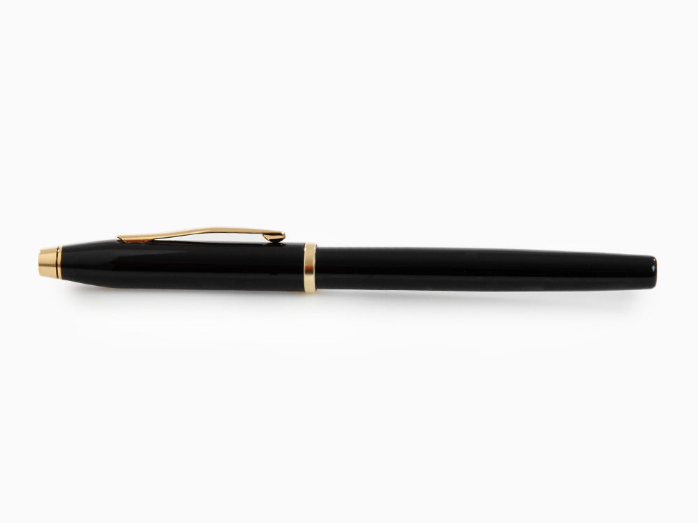 Cross Century II Rollerball pen, Lacquer, Black, 23K Gold plated, 414-1