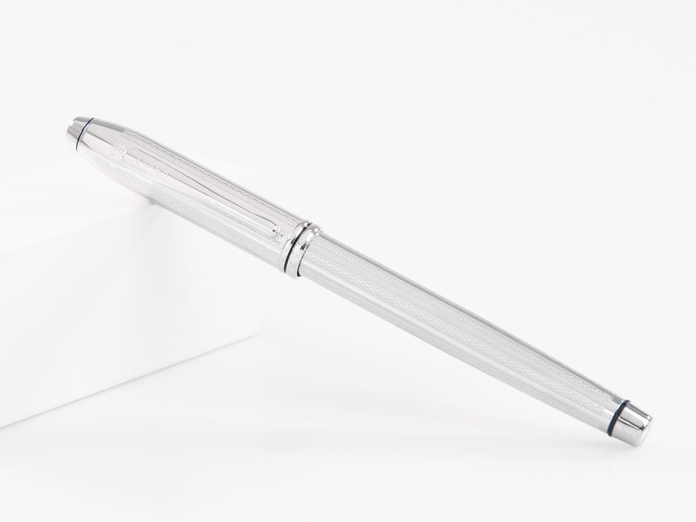 Cross Townsend Rollerball pen, Platinum, Silver, Polished, Resin, AT0045-1