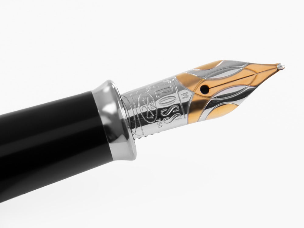 Cross Townsend Fountain Pen, Platinum, Silver, Polished, Resin, AT0046-1