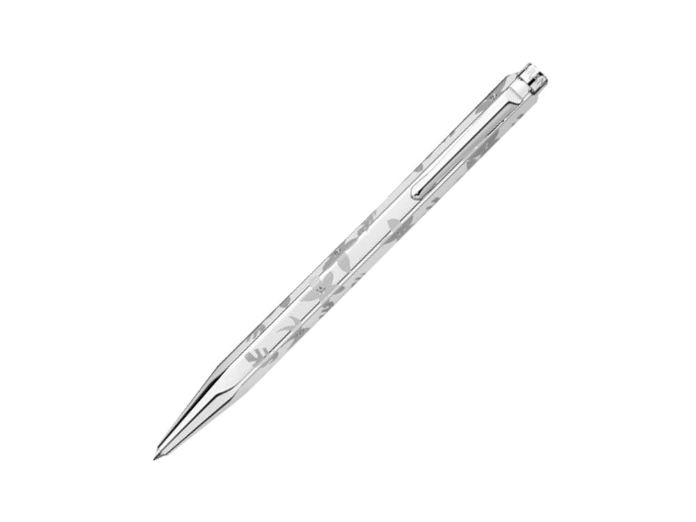 Caran d´Ache Ecridor Flowers Ballpoint pen, Brass, Silver, 890.017