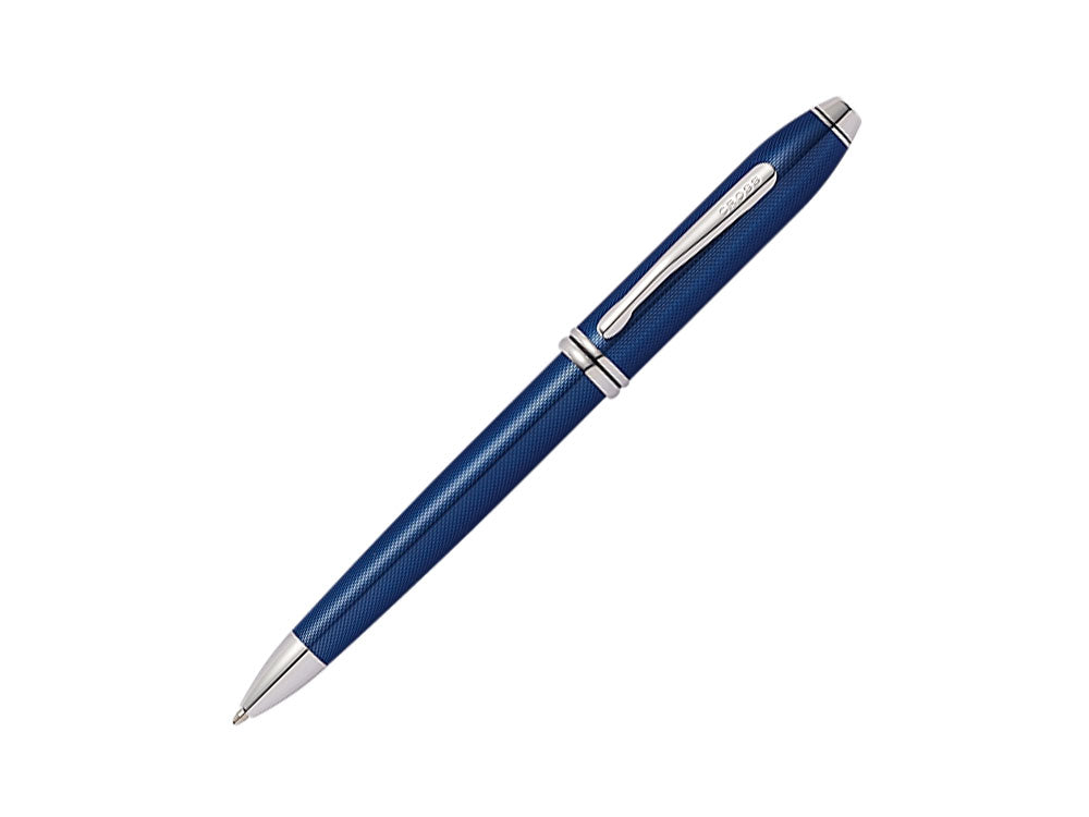 Cross Townsend Ballpoint pen, Lacquer, Blue Quartz, Rhodium trim, 692TW-1