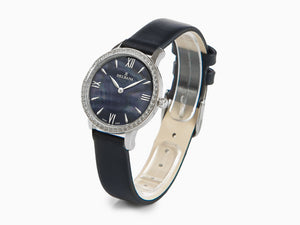 Delbana Dress Antibes Quartz Watch, Blue, 32 mm, Leather strap, 41611.615.1.536