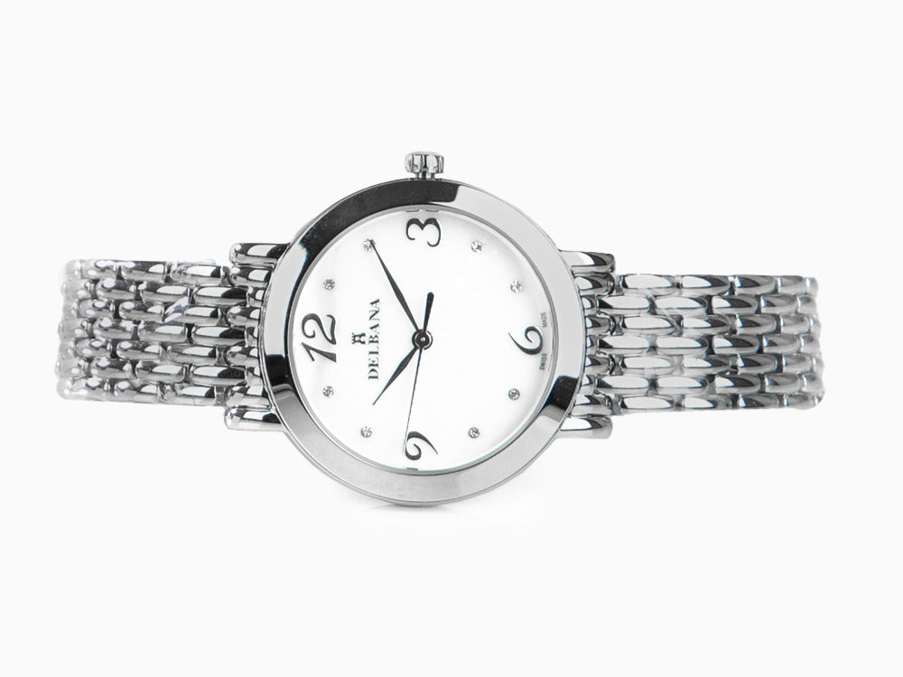 Delbana Dress Villanova Quartz Watch, White, 32 mm, 41701.613.1.514