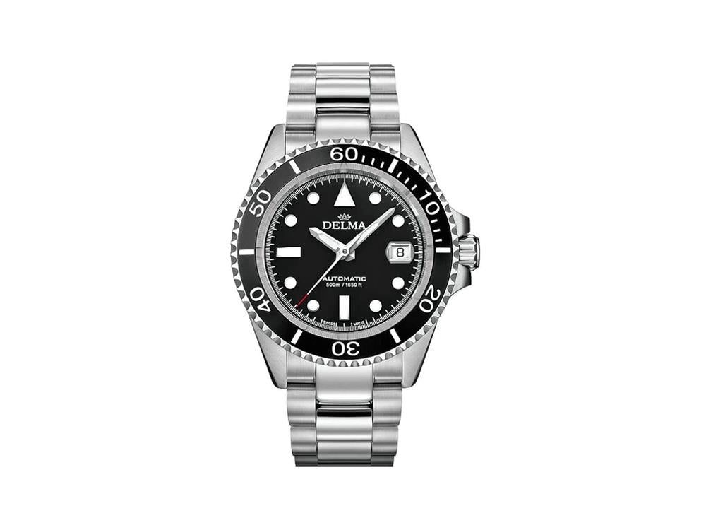 Delma Diver Commodore Automatic Watch, Black, 43 mm, 41701.690.6.031