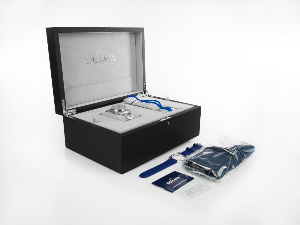 Delma Diver Quattro Automatic Watch, Blue, Limited Edition, 41701.744.6.048