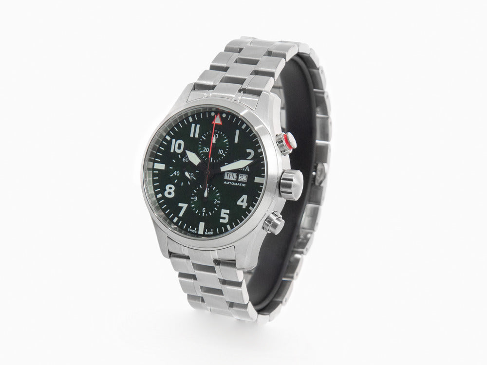 Delma Aero Commander Automatic Watch, Green, 45 mm, Chronograph, 41702.580.6.149