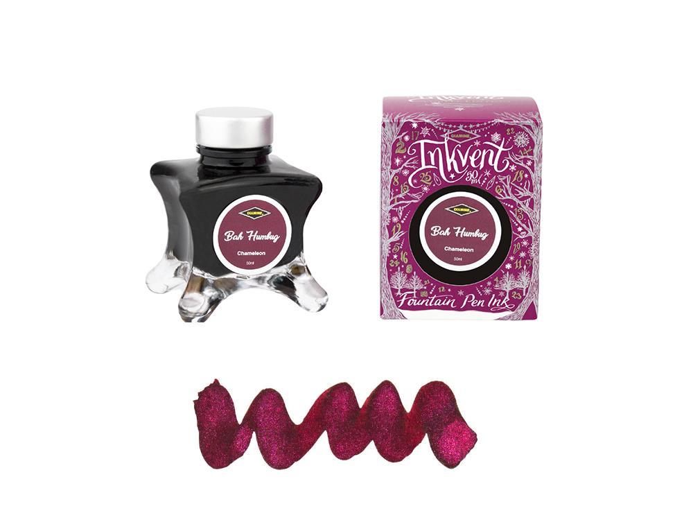 Diamine Bah Humbug Ink Vent Purple Ink Bottle, 50ml, Chamaleon, Pink