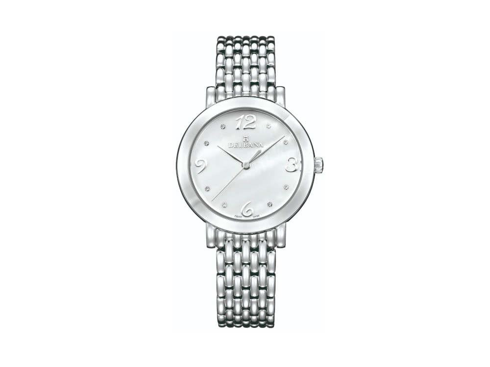 Delbana Dress Villanova Quartz Watch, White, 32 mm, 41701.613.1.514