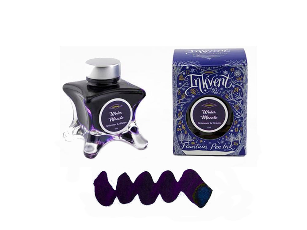 Diamine Ink Bottle Winter Miracle, Ink Vent Blue, 50ml, Blue/Black