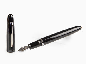 Esterbrook Estie Ebony Fountain Pen, Black Resin, Chrome Trim, E106