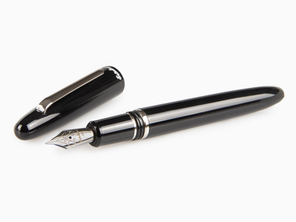 Esterbrook Estie Ebony Fountain Pen, Black Resin, Chrome Trim, E106