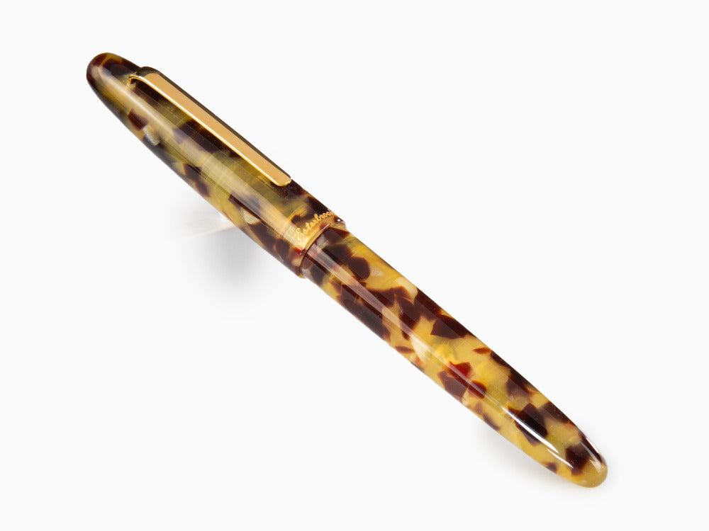 Esterbrook Estie Tortoise Fountain Pen, Black Resin, Gold plated, E136